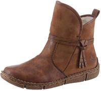 Winterboots RIEKER, Damen, Gr. 36, braun, Lederimitat, Nubuklederimitat, used, Schuhe