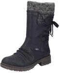 Winterstiefel RIEKER, Damen, Gr. 36, schwarz, Lederimitat, Textil, Schuhe