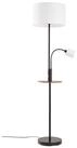 Lindby Stehlampe Aovan, Metall, Schwarz IP20, 1 x 15 W LED E27 + 1 x 10 W LED...