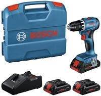 BOSCH Akku-Bohrschrauber GSR 18V-45, 18 V, Mit 3x Akku ProCORE 4 Ah - im L-Case
