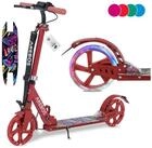 Arebos Tretroller LED-Reifen, faltbar, h&ouml;henverstellbar, inkl.Klinge l&...