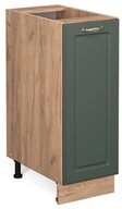 Vicco Apothekerschrank Fame-Line, Gr&uuml;n-Gold Landhaus/Eiche, 30 cm ohne...