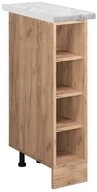 Vicco Unterschrank R-Line, Goldkraft Eiche/Goldkraft Eiche, AP Marmor (1-St)