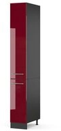 Vicco Hochschrank Fame-Line, Bordeaux Hochglanz/Anthrazit, 30 cm (1-St)