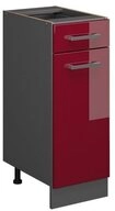 Vicco Unterschrank R-Line, Rot Hochglanz/Anthrazit, 30 cm ohne Arbeitsplatte...
