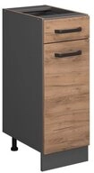 Vicco Unterschrank R-Line, Goldkraft Eiche/Anthrazit, 30 cm ohne Arbeitsplatte...
