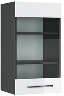Vicco Glash&auml;ngeschrank Fame-Line, Wei&szlig; Hochglanz/Anthrazit, 40 cm (1-St)