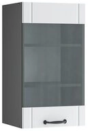 Vicco Glash&auml;ngeschrank Fame-Line, Wei&szlig; Landhaus/Anthrazit, 40 cm (1-St)