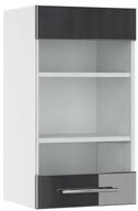 Vicco Glash&auml;ngeschrank Fame-Line, Anthrazit Hochglanz/Wei&szlig;, 40 cm (1-St)