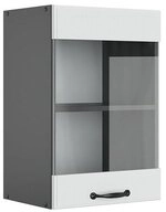 Vicco Glash&auml;ngeschrank R-Line, Wei&szlig; Landhaus/Anthrazit, 40 cm (1-St)