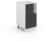 Vicco Unterschrank Fame-Line, Anthrazit Hochglanz/Wei&szlig;, 40 cm ohne...
