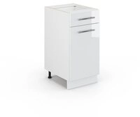 Vicco Unterschrank Fame-Line, Wei&szlig; Hochglanz/Wei&szlig;, 40 cm ohne Arbeitsplatte...