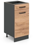 Vicco Unterschrank R-Line, Goldkraft Eiche/Anthrazit, 40 cm ohne Arbeitsplatte...