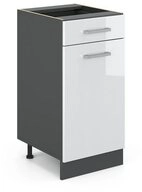 Vicco Unterschrank R-Line, Wei&szlig; Hochglanz/Anthrazit, 40 cm ohne Arbeitsplatte...