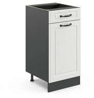 Vicco Unterschrank R-Line, Wei&szlig; Landhaus/Anthrazit, 40 cm ohne Arbeitsplatte...