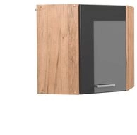Vicco Eckh&auml;ngeschrank R-Line, Anthrazit Hochglanz/Goldkraft Eiche, 57 cm...