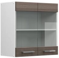 Vicco Glash&auml;ngeschrank R-Line, Grau/Wei&szlig;, 60 cm (1-St)