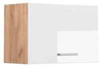 Vicco H&auml;ngeschrank R-Line, Wei&szlig; Hochglanz/Goldkraft Eiche, 60 cm Flach (1-St)