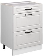 Vicco Unterschrank R-Line, Wei&szlig; Landhaus/Wei&szlig;, 60 cm mit Schubladen, ohne