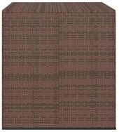 vidaXL Gartenbox, Garten-Kissenbox PE Rattan 100x97,5x104 cm Braun