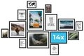 PHOTOLINI Bilderrahmen Sets in verschiedenen Formaten, MDF Holz, Acrylglas &