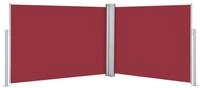 vidaXL Seitenmarkise Ausziehbare Seitenmarkise Rot 100 x 1000 cm