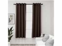 vidaXL Linen-effect blackout curtains 2 pcs. 140x175 cm taupe (321200)