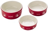 Nobby Futternapf Hunde Keramiknapf Dog rot/beige