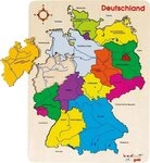 Gollnest & Kiesel Puzzle Einlegepuzzle Deutschland II, 16 Puzzleteile