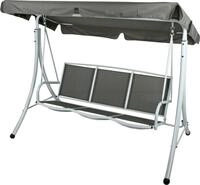 Garden Pleasure Hollywoodschaukel ANNA, 3-Sitzer, wei&szlig;/grau
