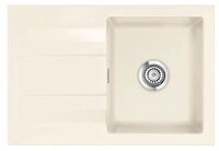 Systemceram K&uuml;chensp&uuml;le KeraDomo GENEA 75 Handbedienung Magnolie (gl&auml;nzend),