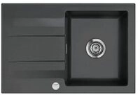 Systemceram K&uuml;chensp&uuml;le KeraDomo GENEA 75 Excenterbedienung Schiefer, 75/510 cm