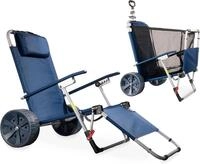 CAMPAIR Handwagen CampAir 2-in-1 Faltbarer Handwagen und Strandliege mit Rollen,