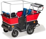 Winther Zwillings-Kombikinderwagen E-Turtle Kinderbus f&uuml;r 4 Kinder mit