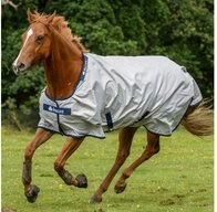 Bucas Pferde-Regendecke Bucas Sun Shower mit Klett f&uuml;r Halsteil 0g - silver