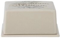 Bloomingville Butterdose Bea, Steingut, mit Blumenmuster, eckig
