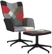 vidaXL Sessel Relaxsessel mit Hocker Patchwork Stoff