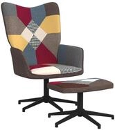 vidaXL Relaxsessel, Sessel mit Hocker Patchwork Stoff