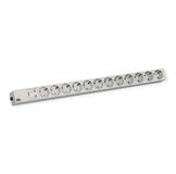 Bachmann IT PDU ALU 1HE 12x Schutzkontakt, &Uuml;SS Steckdosenleiste (Kabell&auml;nge 2...