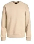 Jack & Jones Herren Sweatshirt JJESTAR BASIC Relaxed Fit Beige 12208182 L
