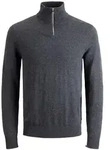 Jack & Jones Herren Stehkragen Pullover JJEEMIL Grau 12189339 L