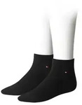 Tommy Hilfiger Herren Quarter Socken Flag - 2er Pack - black (200) - 39-42