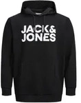 Jack & Jones Herren Hoodie Kapuzenpullover JJECORP LOGO Regular Fit Schwarz Large