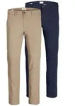Jack & Jones Herren Chino Hose JJIMARCO JJDAVE AK - Slim Fit 2er Pack Slim Fit Beige