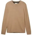 Tom Tailor Herren Rundhals Pullover BASIC CREWNECK Relaxed Fit Hazel Braun Grau...