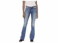 Only Damen Jeans ONLBLUSH MID FLARED TAI467 Blau Blau 15245444 Normaler Bund