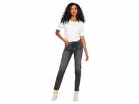 Only Damen Jeans ONLEMILY CRO614 Straight Fit Grau 15259634 Hoher Bund