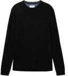 Tom Tailor Herren Rundhals Pullover BASIC CREWNECK Relaxed Fit Schwarz 29999 XXL