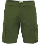 Only & Sons Herren Cargo Short ONSCAM STAGE Regular Fit Gr&uuml;n 22016689 S