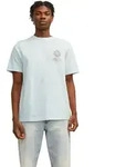 Jack & Jones Herren Rundhals T-Shirt JORNOTO GRAPHIC CHEST Relaxed Fit Skylight